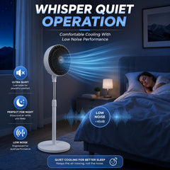 Air Circulation Fan Electric Fan Rechargeable Oscillating Fan 3-Gear Adjustment Stand Fan Household Air Circulation Fan