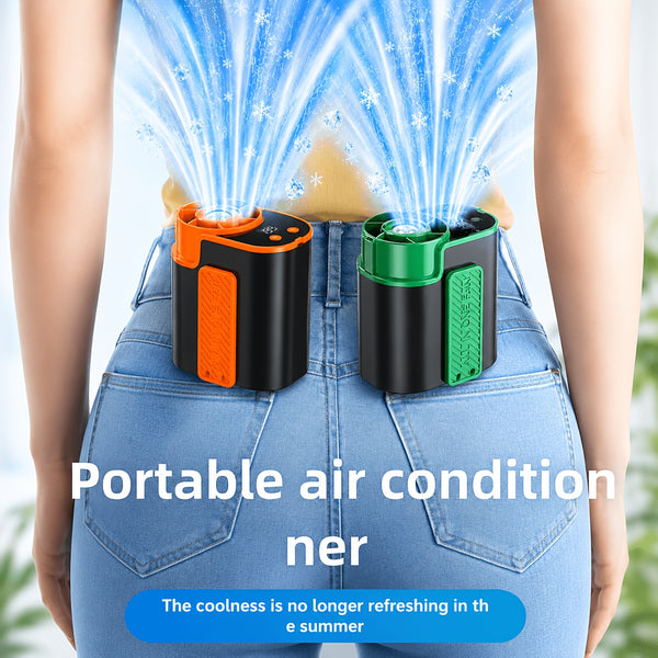 Portable Waist Clip Fan, 5-in-1 Handheld Desk And Wearable Fan, 199 Adjustable Speed Settings, with LED Display, Night Light, Quick Charging, Shock-resistant Design, Father's Day Gift, Suitable for Indoor And Outdoor Cooling