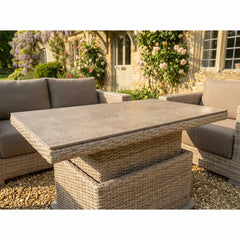 LIFE Outdoor Living Cunningham 4 Piece Deep Seating Set with Gas Height Adjustable Table