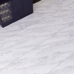 Vinyl Peel and Stick Wood Grain Floor Tile, 61cmx10m Self-Adhesive Vinyl Flooring Roll, Thicken Wear-Resistant Wallpaper Roll for Home Decor Floor & Wall Renovations, Pearl Marble