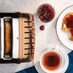 Dualit 4 Slot Classic Toaster with Sandwich Cage in Copper Spray Finish, 40597