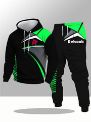 Men's Fashion Casual Hooded Sweatshirt Set, Trendy Brand Letter Print Personality Autumn Style Men's Leisure Wear