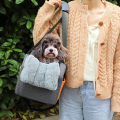 Matsofamic Dog Car Seat for Small Dog Center Console Seat Pet Booster Seat for Car Puppy Car Seat for Small Dogs(Dark Gray)