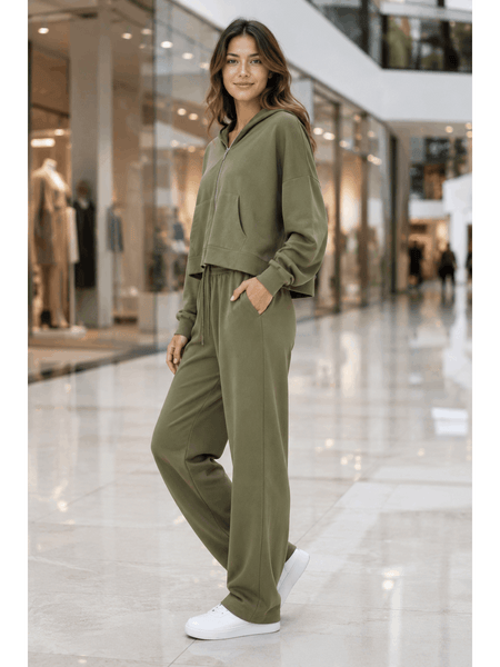Women'S Soft Touch Tracksuit Set, Zip Up Hooded Jacket & Joggers, Casual 2pcs Lounge Wear Co Ord Outfit, Casual and Sports Wear, Gym Wear Street Wear