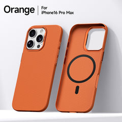 Phone Case: New Magnetic Ultra-thin Kevlar Phone Case Compatible with iPhone 17 Pro Max Fine Grid Pattern Anti-drop Lens Protection Protective Cover
