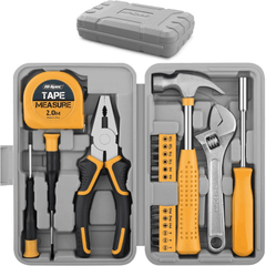 Pink Home Repair Tool Kit - Portable Hand Tool Set with Hammer, Vise, Wrenches, Screwdrivers & More - Ideal for DIY Projects & Emergency Car Maintenance - Perfect Christmas Gift for Women, DIY Tool Kit | Stylish Pink Tools | Organized Tool Storage