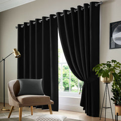 2pcs Full Blackout Curtains, 100% Polyester Fabric, Privacy Protected, Sound proof, Energy saving Grommet Top Curtains for Bedrooms, Living Room, Home Decor & Room Decor