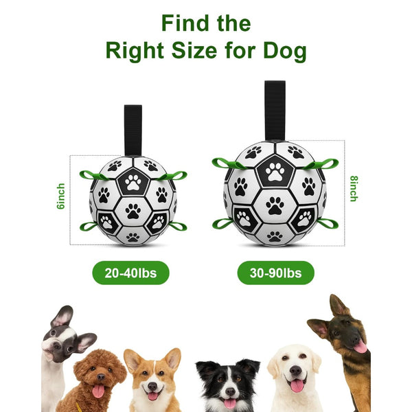 Dog Fetch Ball with Grab Straps for Small and Medium Dogs Durable Pet Play Ball for Outdoor Training Water Play and Daily Exercise