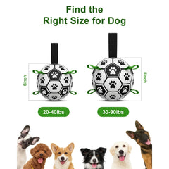 Dog Fetch Ball with Grab Straps for Small and Medium Dogs Durable Pet Play Ball for Outdoor Training Water Play and Daily Exercise