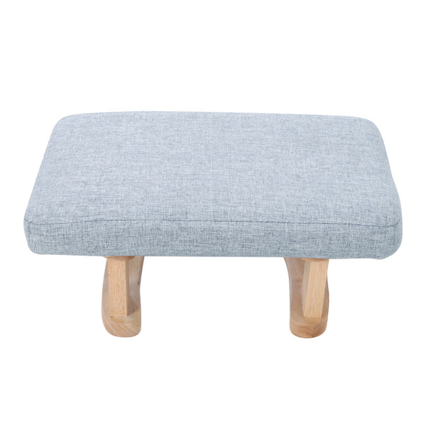Small Linen Padded Stool Sofa Side Footstool Footrest Hallway Shoe Stool Living Room Bedroom Stool Seat