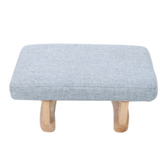 Small Linen Padded Stool Sofa Side Footstool Footrest Hallway Shoe Stool Living Room Bedroom Stool Seat