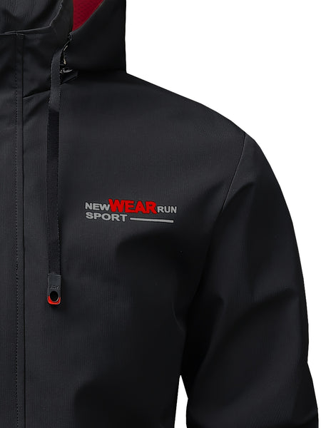 Men'S Outdoor Hooded Lightweight Jacket Sports Coat Inner Mesh Fabric