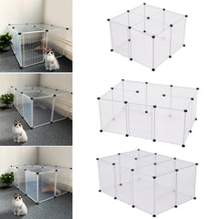 Roofed Cat Playpen System, 12/16/18 Panel Choices, Transparent Cat Enclosure with Top, Complete Kitty Condo with Top Cover, Escape-Proof Indoor Sanctuary, Top Cover Included for Small/Medium Dogs Indoor Protection & Security, Ideal for Indoor Training, Li