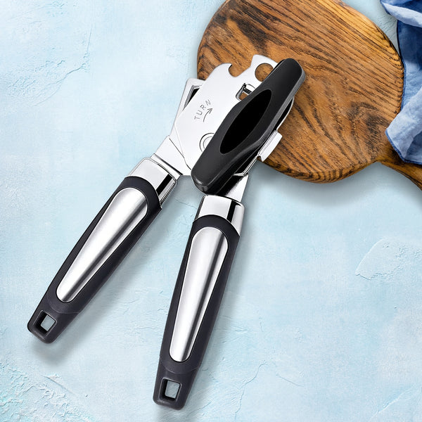 Heavy Duty Stainless Steel Tin Can Opener Cutter Easy Comfy Handle Grip Kitchen 1 piece 3-in-1 can opener Stainless steel manual anti slip grip Heavy duty