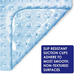 1pc Large Shower Mat – Non-Slip, Strong Suction Cups & Drain Holes, Quick-Dry, Machine Washable, Durable & Comfortable for Bathtub and Bathroom Floor Use