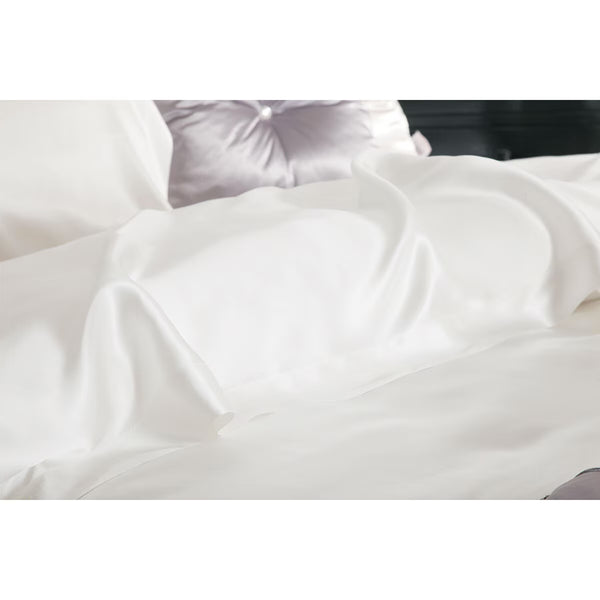 Belledorm 100% Mulberry Silk Ivory Bedding Bundle in Double