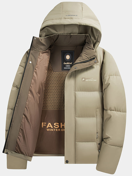 Winter New Warm Jacket with Detachable Hood, Trendy Fashion Men's Parka Coat, Business Casual Versatile Outerwear