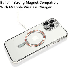 Magnetic Phone Casefor iPhone 12, 12 Pro, 12 Pro Max Titanium Metallic Color Luxury Phone Case Support Wireless Charging with Lens Protector Shockproof Clear Cover
