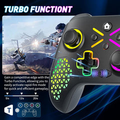 Gamrombo Wireless Controller for Xbox One, Xbox Series X/S, Xbox One X/S, PC, LED Gaming Controller with Turbo,Macro Function,3.5Mm Audio Jack, Need Update the Software to Pair with the Xbox