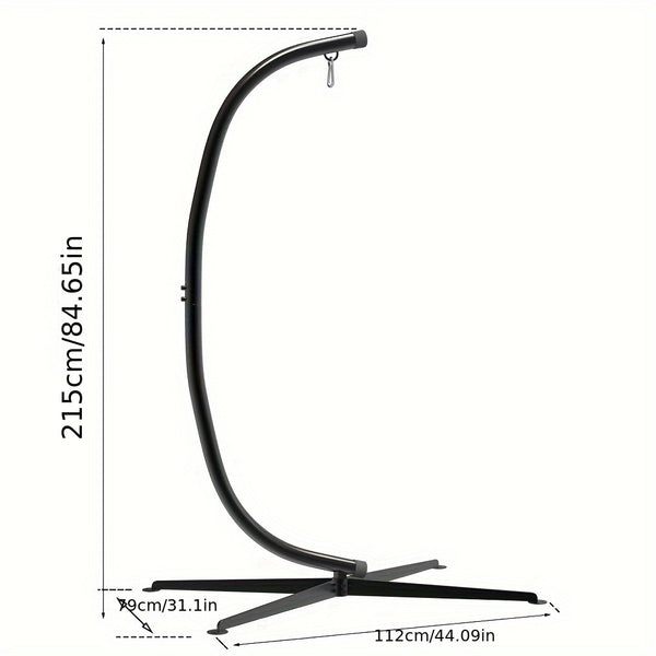 Hammock C Stand, Heavy Duty Metal Hammock C-Stand Only Hammock Stand for Hanging Chairs, Swings, Loungers, Indoors Outdoors