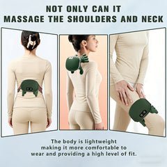 Multi-functional Shoulder And Neck Massager, Full-body Massage Device with Heating Function, Effectively And Relaxes Muscles, Massages Shoulders, Back And Legs, Comfortable Electric Acupoint Massager, USB Charging, Long Battery Life