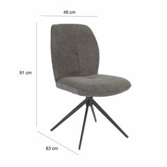 Indus Valley Cavella round Ceramic Extending Dining Table + 4 Grey Chairs
