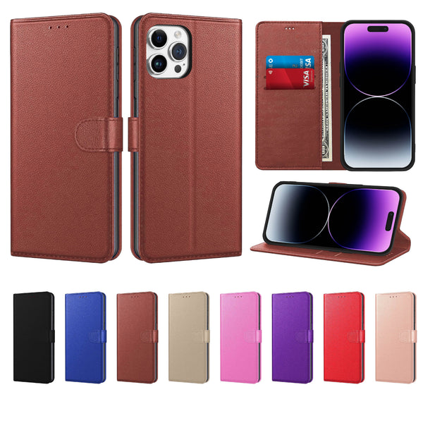 Luxury Case for iPhone 16 Pro Max Plus, 15 Pro Max Plus, 14 Pro Max Plus, 13 Pro Max mini, 12 Pro Max Mini, 11 Pro Max XS MAX XS X SE 8 Plus 7 Plus 6 6S PlusLeather Phone Case Cover, PU Faux Leather Wallet Book Folio Flip Magnetic Shockproof Case with Car
