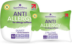 Slumberdown anti Allergy Double Duvet 10.5 Tog - Allergy UK Approved All Year round Double Quilt for Allergy Sufferers - Made in the UK, anti Bacterial and Machine Washable Bedding (200 X 200Cm)