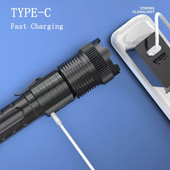 2pcs Flashlights High Lumens Rechargeable LED with USB-C, 6 Light Modes, Zoomable & USB-C Cable Included, USB-Powered Handheld Torch for Camping, Emergency, Outdoor - Buy 1 Get 1 Free (Cob Side Light, Flash, Survival Gadgets, Torches, Torch Light, Surviva