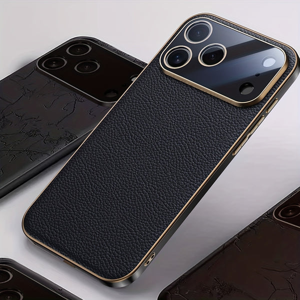 Phone Case - Light Luxury Business Phone Case for Iphone 17Promax Ultra Thin Anti Drop Mens Protective Cover