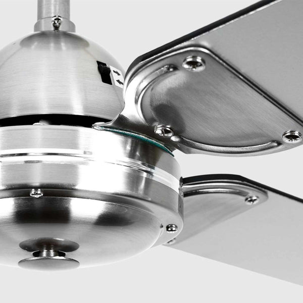 Magnum Brushed Chrome & Black 42 Inch Reversible Celling Fan With Remote Control