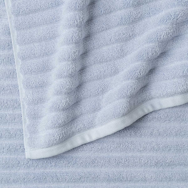 Welhome Bumpy Texture 100% Cotton Bath Towel in Blue, 76 X 147 Cm