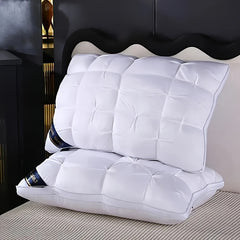 2pcs 3D Sleep Pillow, Hotel Style Same Design Non-Collapsing, Hypoallergenic, Soft, High Bounce, Zipper Closure, Machine Washable, for Adult, All Seasons Use, Multipurpose, Body Pillow Case, Comfortable Pillow for Sleeping