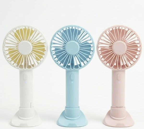 Hand Held Fan Rechargeable Plastic Electric Portable Powerful USB Battery Cooler Cool Summer Fan 3 Speeds