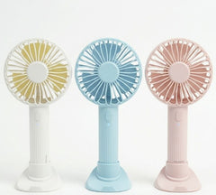 Hand Held Fan Rechargeable Plastic Electric Portable Powerful USB Battery Cooler Cool Summer Fan 3 Speeds