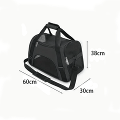 Portable Pet Carrier Backpack Carrying Mesh Pet Backpack Adjustable Shoulder Strap Small and Medium Cat Dog Rabbit Hamster Backpack Functional Foldable One Shoulder Crossbody Mesh Pocket Strap Suitable for Hiking and Traveling 60*38*30cm