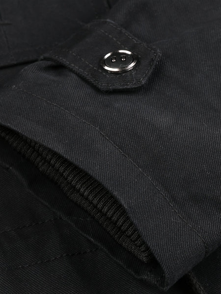 2025 New Winter Casual Multi-Pocket Workwear Hooded Men's Jacket with Lining, Mid-Length with Detachable Hood