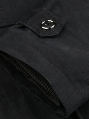 2025 New Winter Casual Multi-Pocket Workwear Hooded Men's Jacket with Lining, Mid-Length with Detachable Hood