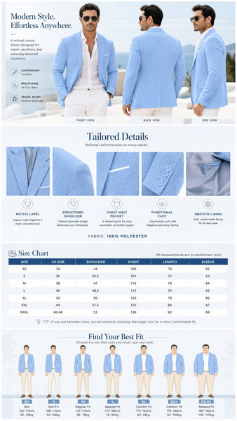 The Suit Jacket Is Suitable for Casual Outings and Wedding Banquets