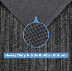 1pc Indoor/Outdoor Rug – 7 Stripe Polypropylene Woven Design with PVC Rubber Back – Heavy-Duty, Waterproof, Non-Slip Dirt-Grabber – Ideal for Entrance, Hallway, Kitchen, Living Room & High-Traffic Areas