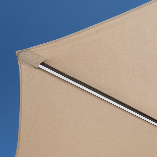 Sunvilla 10Ft (3M) Solar LED round Market Umbrella in Beige