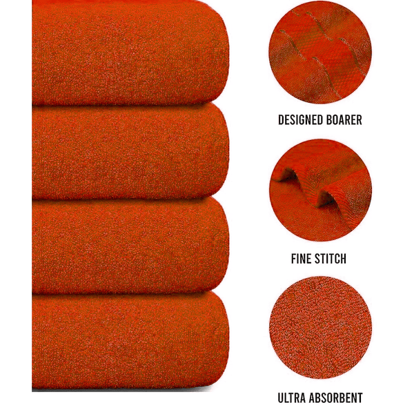 4 X Large Jumbo Bath Towels 100% Egyptian Cotton -75 x 150 cm- Soft Quick Dry Hotel Spa Big Bathroom Towels Set