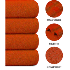 4 X Large Jumbo Bath Towels 100% Egyptian Cotton -75 x 150 cm- Soft Quick Dry Hotel Spa Big Bathroom Towels Set