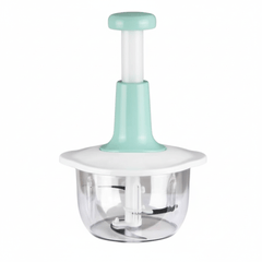 1pc 2 Litre Heavy-Duty Manual Food Chopper with Quick Press Lever - Heavy Base, Clear Cup for Tracking, for Vegetables, Fruits, Herbs, Salsa, Garlic, Pesto - Kitchen Essentials, Home Cooking, Party Prep - Ideal Gift for Cooks, Vegetable Chopping, Compact