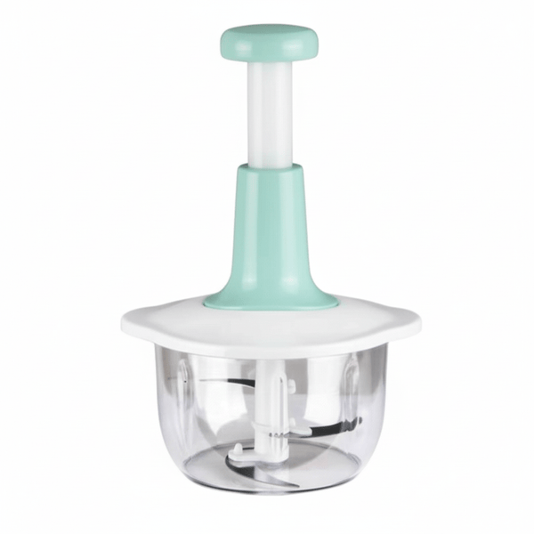 1pc 2 Litre Heavy-Duty Manual Food Chopper with Quick Press Lever - Heavy Base, Clear Cup for Tracking, for Vegetables, Fruits, Herbs, Salsa, Garlic, Pesto - Kitchen Essentials, Home Cooking, Party Prep - Ideal Gift for Cooks, Vegetable Chopping, Compact