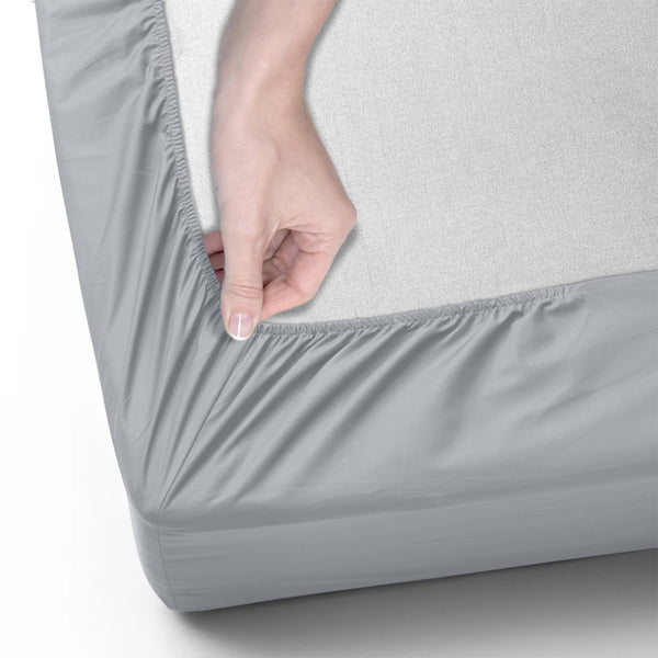 40cm Extra Deep Fitted Sheet – Solid Color Deep Pocket Sheet, Soft & Breathable Microfiber Bedding, All Seasons, Hotel-Quality, Machine Washable, Single, Double, King & Super King Sizes