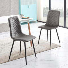 mcc direct Set of 2 Designer Velvet Chairs Fabric Dining Chairs with Metal Legs-Lexi Chairs