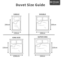 Rohi Anti-Allergy All Season Duvets | Fluffy & Breathable Hollowfibre Filled Duvets | Corvin Cover | 4.5 TOG | 10.5 TOG | 13.5 TOG | 15 TOG