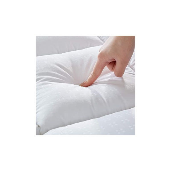 1pc Hotel Quality 10cm Mattress Topper Extra DeepThick Bounce Back Deep Fitted Bed Mattress Pad Quilted Box Stitched with Corner Elasticated Straps Breathable 4 Inches Luxury Mattresses Toppers for Ultimate Comfort, Deep Pocket Elasticated Straps Mattress