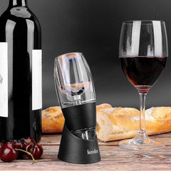 Hotder Wine Aerator, Acrylic Red Wine Decanter Pourer with Base Gift Set for Christmas New Year Party Wine Lover